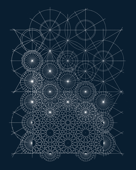 Isometric 15/12 Indigo and White