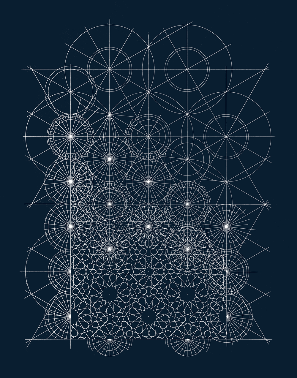 Isometric 15/12 Indigo and White
